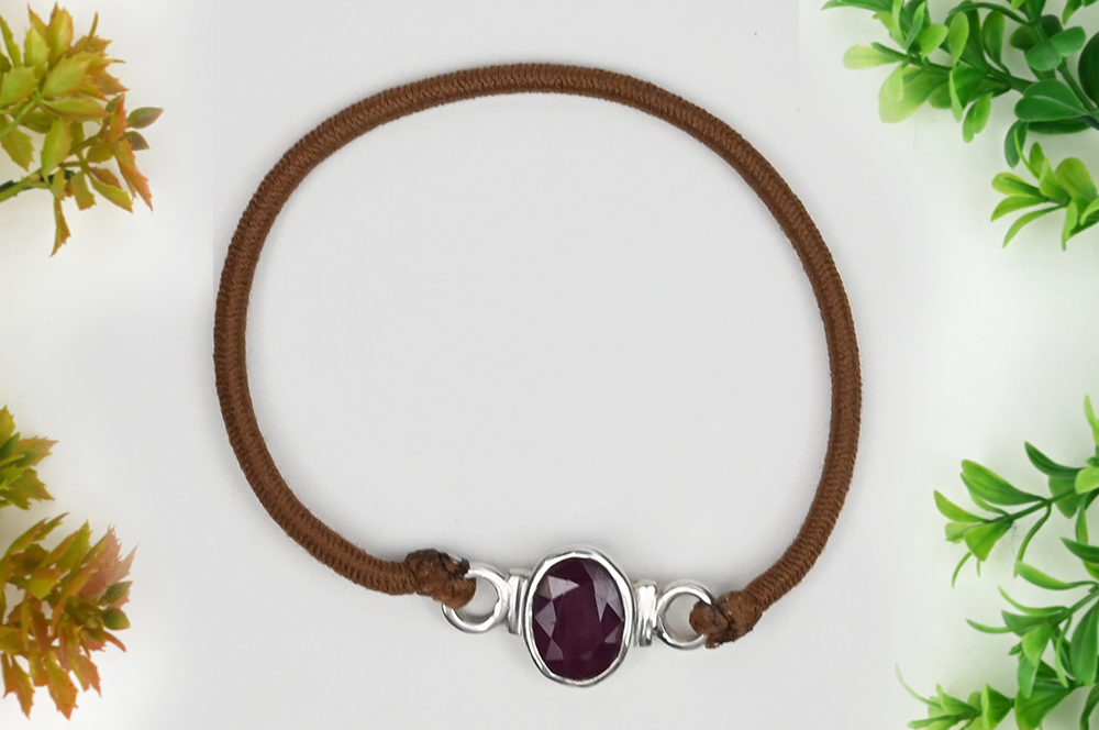 K-24595 RST219 Ruby Bracelet in Pure Silver 1